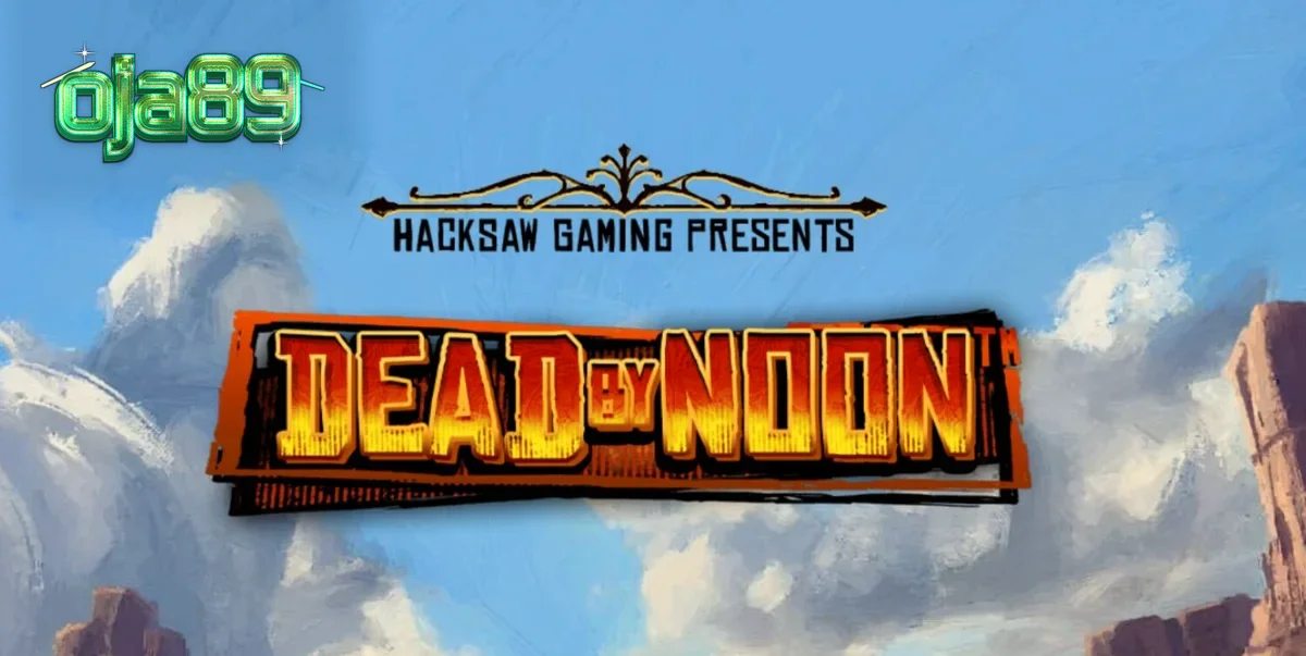 Tampilan visual slot Dead by Noon dengan nuansa Wild West yang gersang dan penuh aksi.
